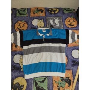 Vintage Greenline International Stripe Golf Polo Shirt Men's 2XL 2XB Grandpa Tee